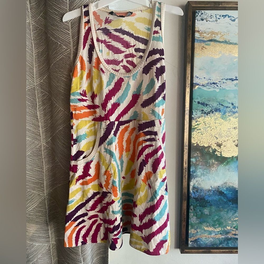 Marc by Marc Jacobs Mini Dress Size Small Sleeveless Multicolored Pockets